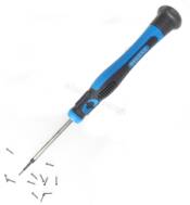 berent screwdriver for model railway track screws shown besides with some screws